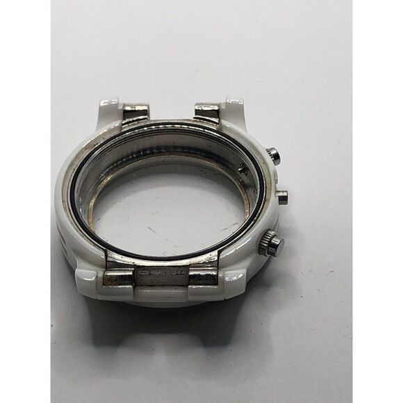 Michael Kors Watch Parts Case Only 40mm White Ceramic W/Crystal GY367 - Picture 11 of 12